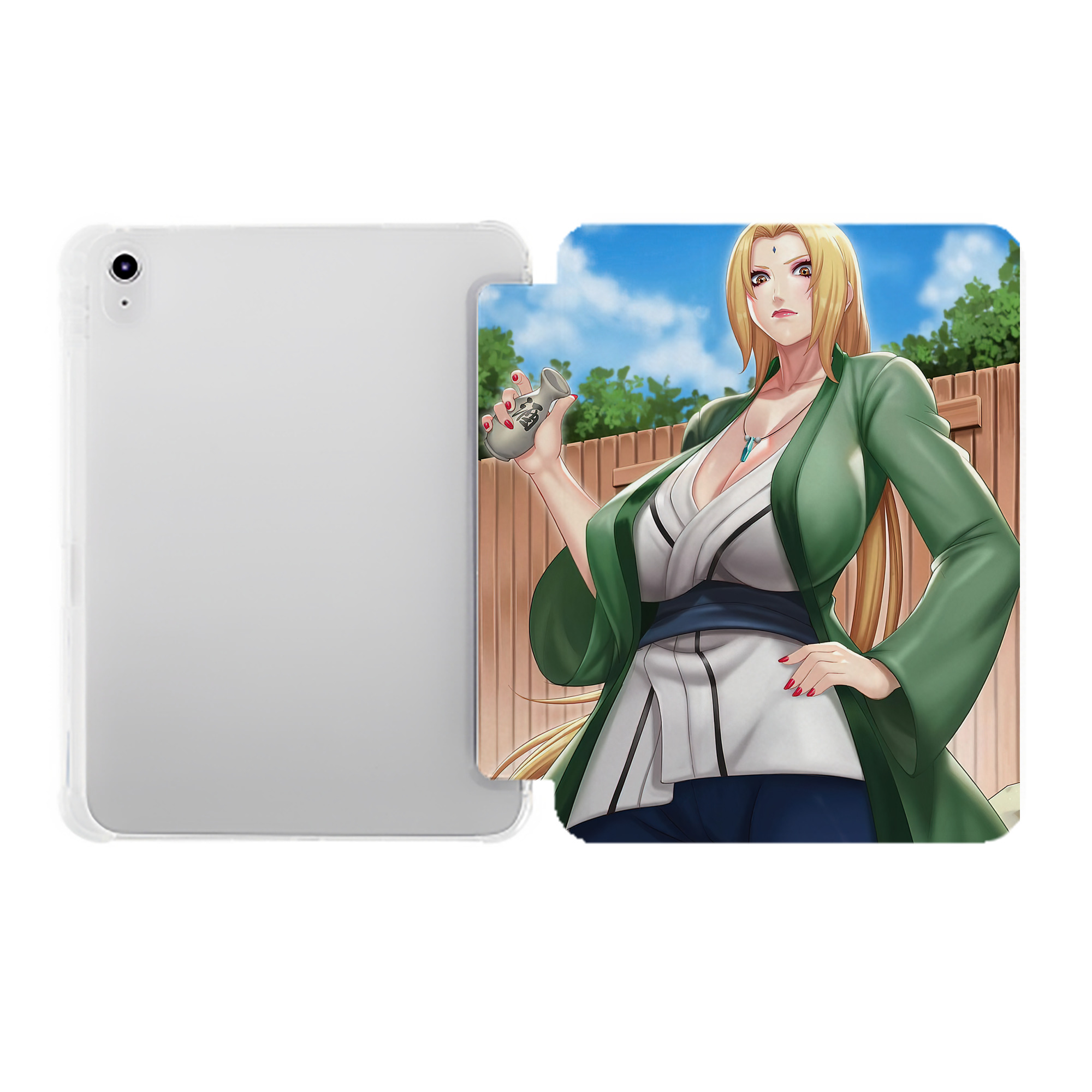 （画像用） NARUTO -ナルト- NARUTO -ナルト- 疾風伝 IPad ケース ペン収納付き 三つ折りスタンド PUレザー×シリコン 対応機種9.5/10.5/10.9インチ